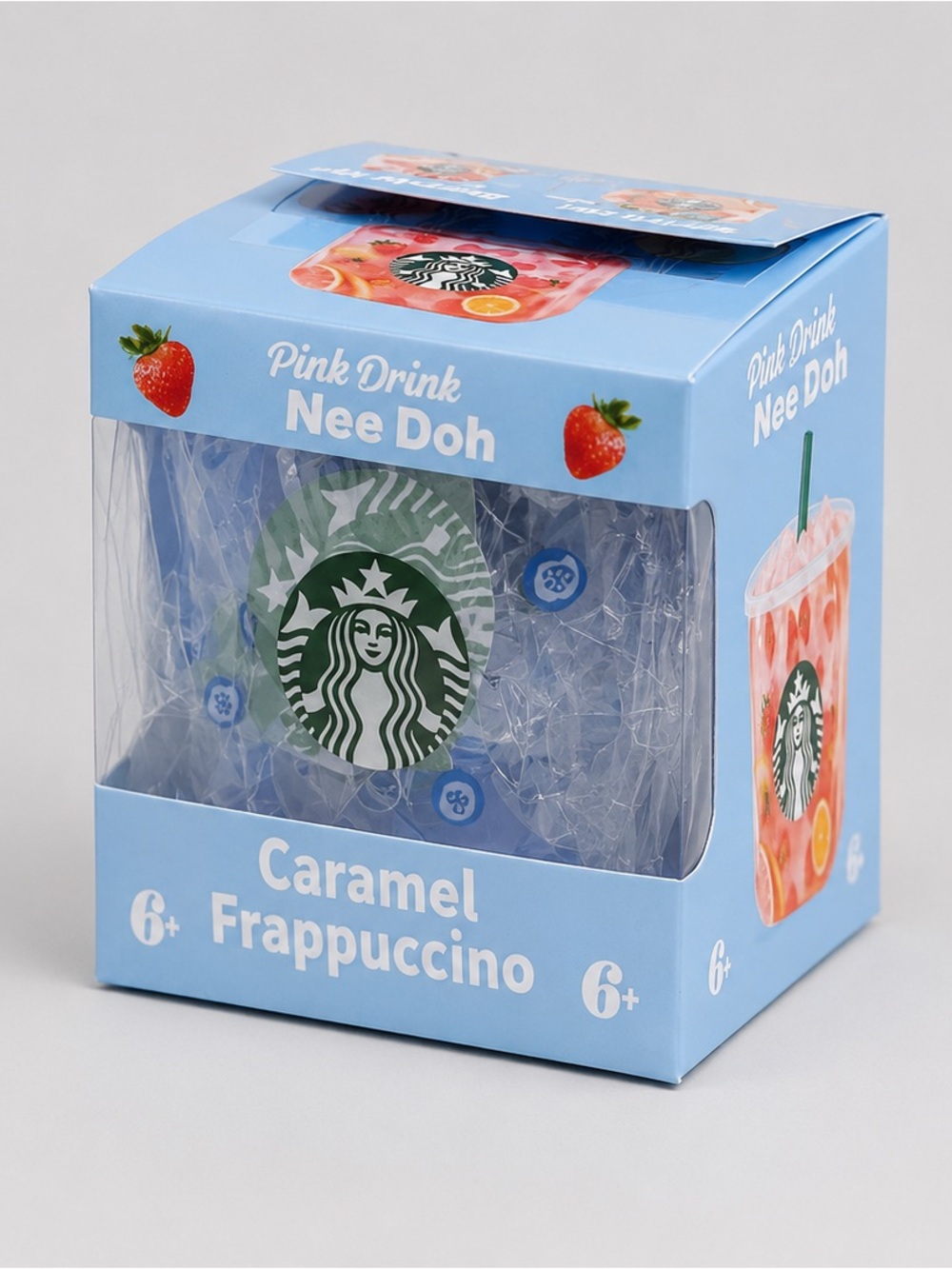 Pink Drink Nee Doh Squishy Cube Toy – Caramel Frappuccino